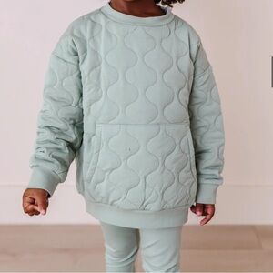 Bums and Roses Quilted Bubble Pocketed Sweatshirt and Leggings Set